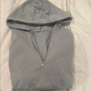 Gray quarter zip